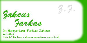 zakeus farkas business card